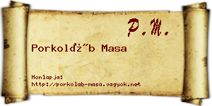 Porkoláb Masa névjegykártya